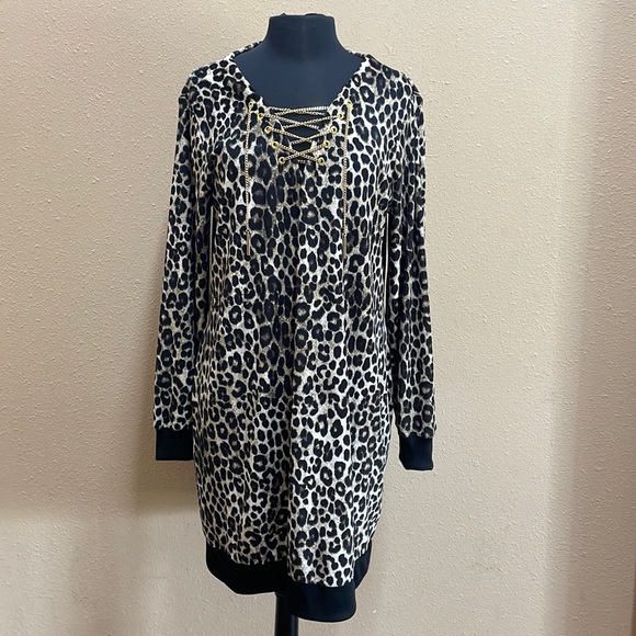 Michael  Kors Cheeta Print Tunic Dress XL - Picture 1 of 8
